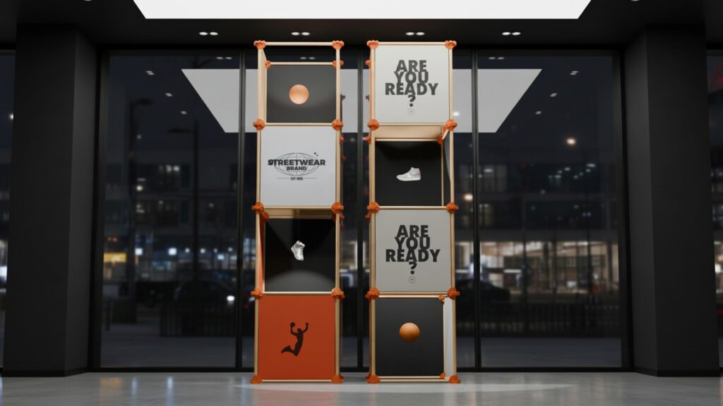 Stand scénographie vitrine