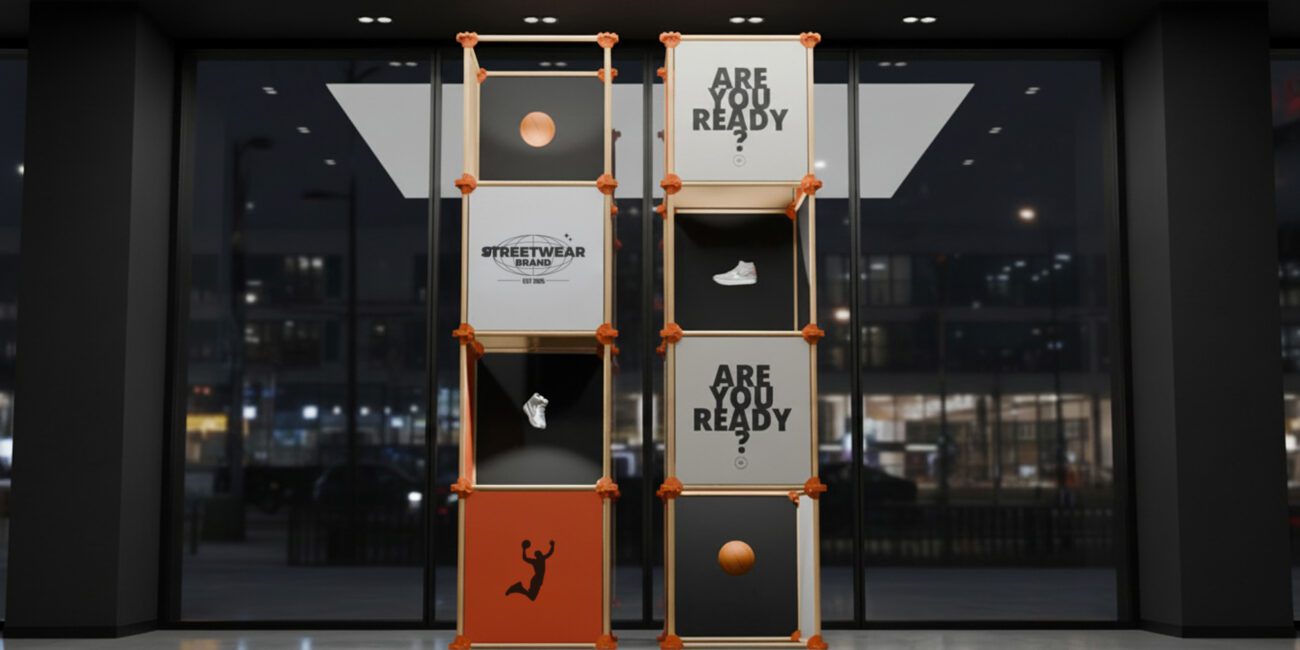 Stand scénographie vitrine