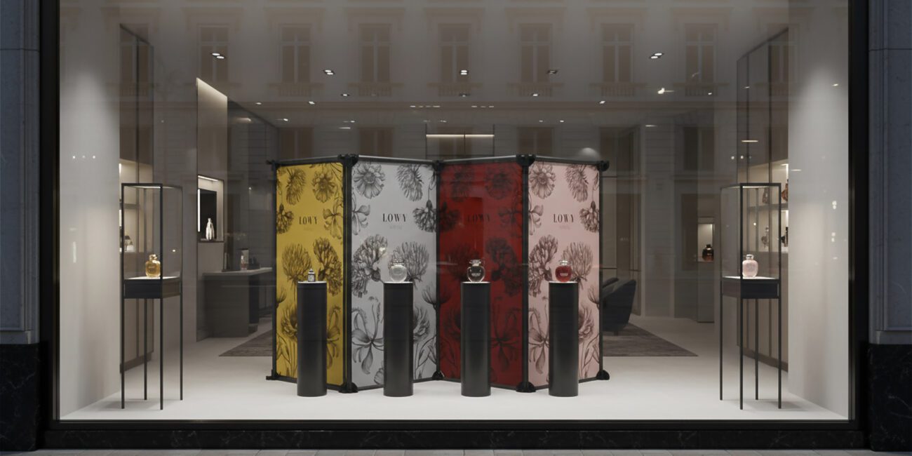 Stand scénographie vitrine